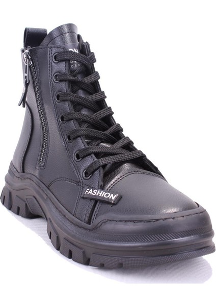 DZA07-627586 Siyah Ortopedik Günlük Düztopuk Kadın Bot