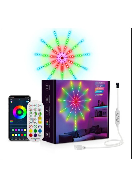 Rgb Firework LED Duvar Lambası