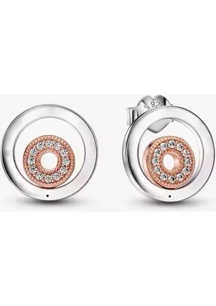 Signature Iki Renkli Logo Halka Çivi Küpe fiyatları