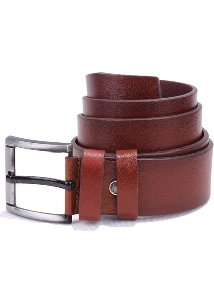 DMK26-463DG Taba 4.5 cm Deri Erkek Kemer