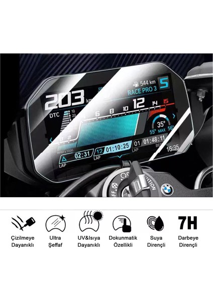 Bmw Roadster R 1250 R 6.5 Dijital Gösterge Uyumlu 9h Nano Ekran Koruyucu Film modelleri