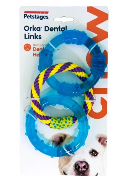 Orka Dental Links Üçlü Halka Köpek Çiğneme Oyuncağı