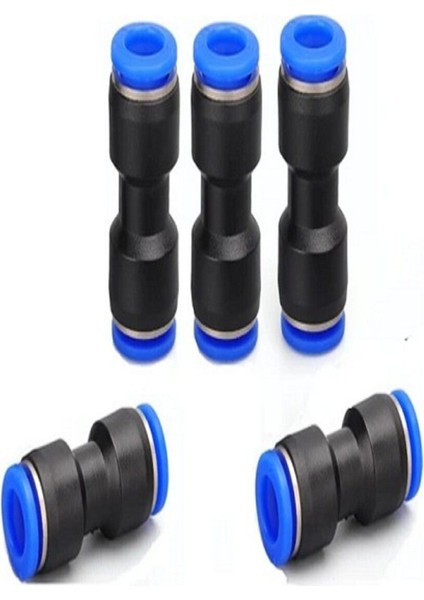 Pnömatik Silindir Bağlantı Elemanları 10MM-10MM Nipel Düz PU10 - Pu EPU10 5 adet modelleri