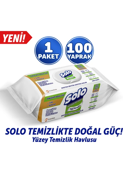 Temizlikte Doğal Güç Beyaz Sabun Ferahlığı Yüzey Temizlik Havlusu 100 Yaprak