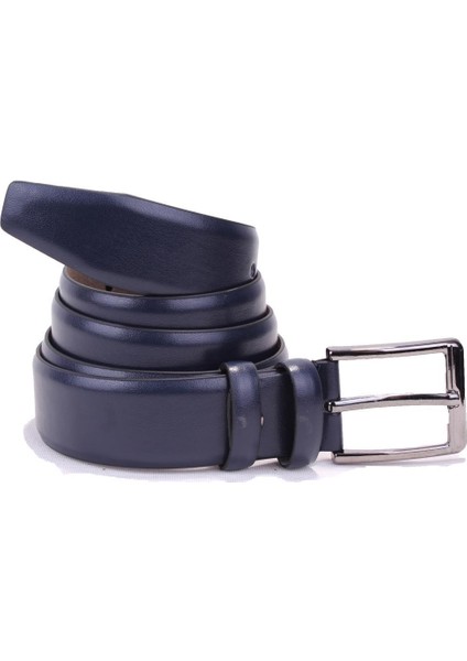 DMK26-302 Lacivert 3,5 cm Suni Deri Erkek Kemer fiyatları