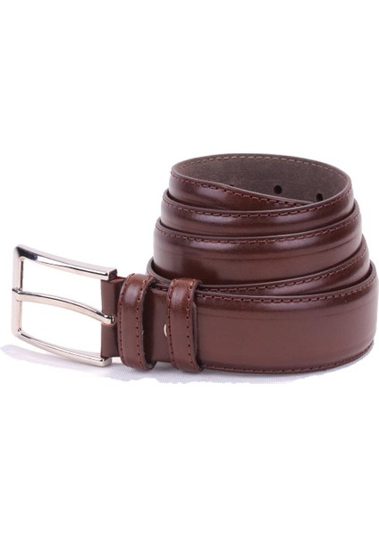 DMK26-301 Kahve 3,5 cm Suni Deri Erkek Kemer modelleri