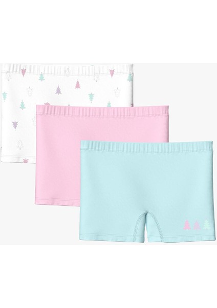 Lcw Kids Baskılı Baskılı Kız Çocuk Boxer 3'lü