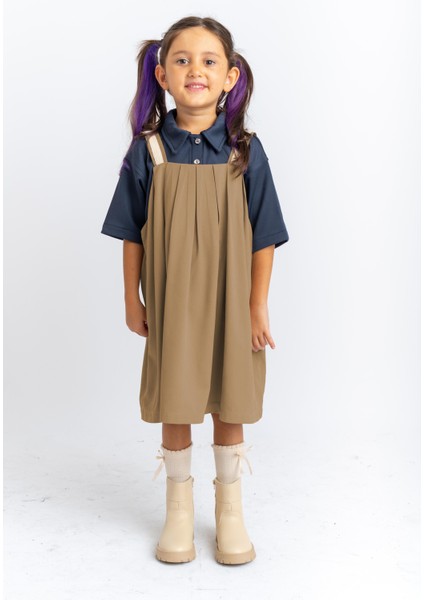 Pileli Tencel Jile 2-7 Yaş Camel