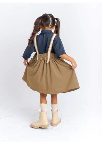 Pileli Tencel Jile 2-7 Yaş Camel