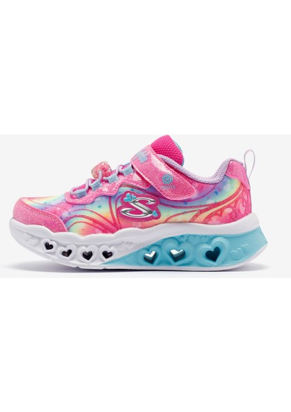 Flutter Heart Lights - Groovy Swirl Büyük Kız Çocuk Pembe Işıklı Spor Ayakkabı 303253L Hplv