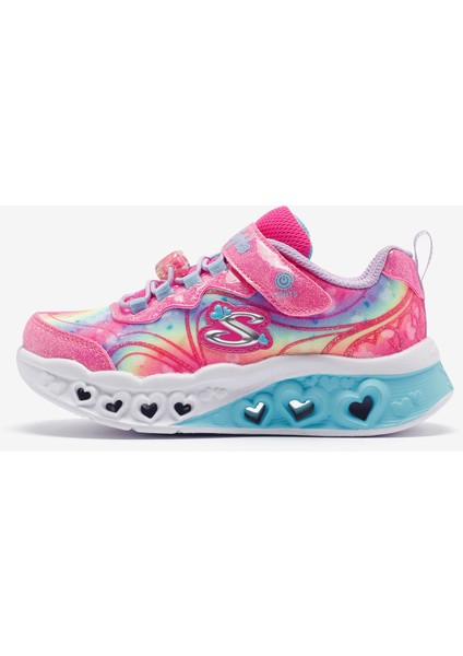 Flutter Heart Lights - Groovy Swirl Büyük Kız Çocuk Pembe Işıklı Spor Ayakkabı 303253L Hplv