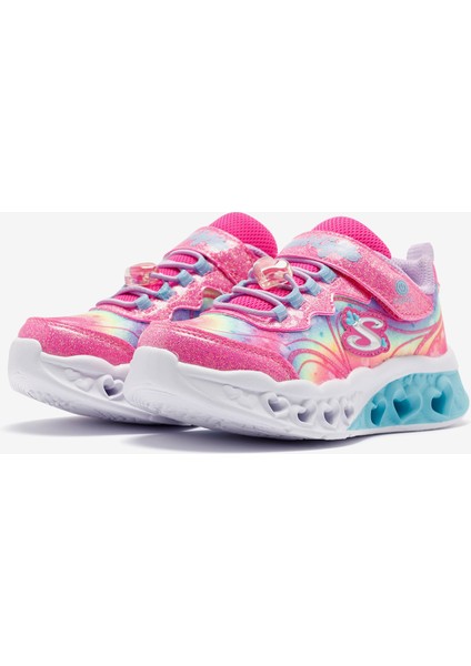 Flutter Heart Lights - Groovy Swirl Büyük Kız Çocuk Pembe Işıklı Spor Ayakkabı 303253L Hplv