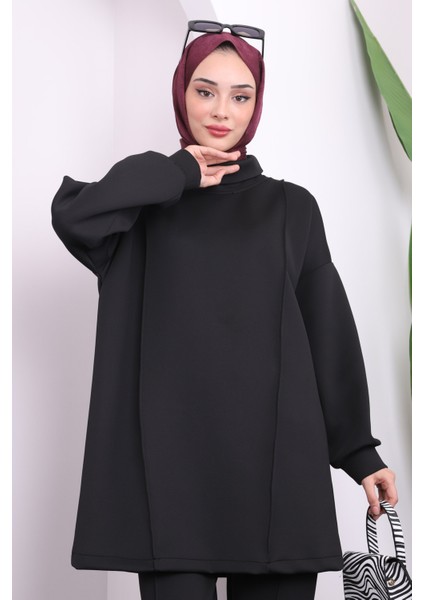 Siyah Önü Çimalı Tunik Pantolonlu Scuba Takım modelleri
