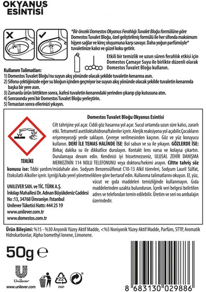 Tuvalet Bloğu Okyanus Esintisi 50 G