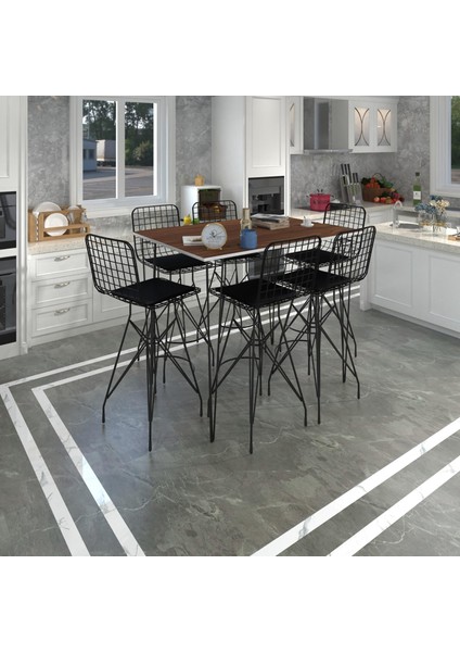Knsz Masa Sandalye Takımı HEM105ZENGIN Cvzsyh 130*090 6 Sandalye Syhsyh fırsatları