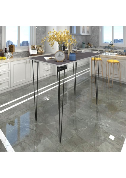 Knsz Masa Sandalye Takımı HEM105ZENGIN Grisyh 130*070 6 Sandalye Syhsyh Sırt Minderli fiyatları