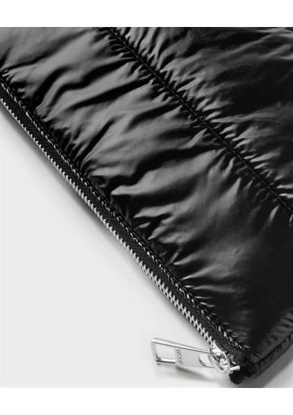 Clutch, El Çantası Pouch Quilted Line Black Glossy