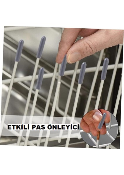 50 Adet Pas Önleyici Bulaşık Sepeti Aksesuarı - Beyaz Kapakfix