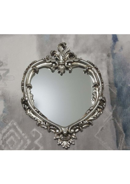 Yaprak ve Sarmaşık Kabartmalı 57CM Büyük Kalp Çerçeve Silikon Kalıp K-608