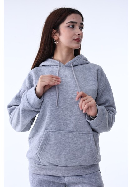 Kadın Oversize Kışlık Kalın Sweatshirt