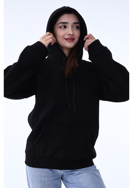 Kadın Oversize Kışlık Kalın Sweatshirt
