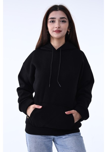 Kadın Oversize Kışlık Kalın Sweatshirt