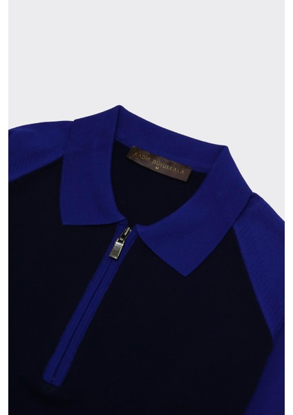 Fermuarlı Polo Yaka Kısa Kol Erkek T-Shirt