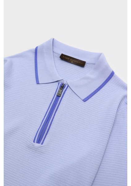 Fermuarlı Polo Yaka Kısa Kol Erkek T-Shirt