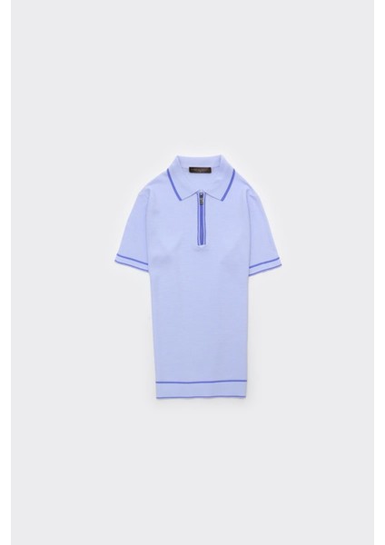 Fermuarlı Polo Yaka Kısa Kol Erkek T-Shirt indirimleri