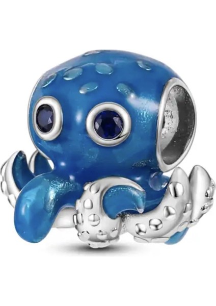 Su Kabarcıklı Mavi Ahtapot Charm