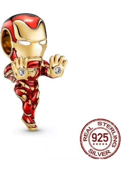 Iron Man Charm Marvels 925 Ayar Gümüş