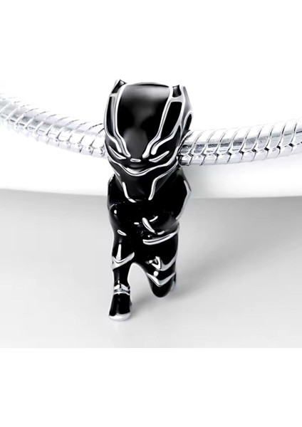 Black Panther 925 Ayar Gümüş Charm Marvels