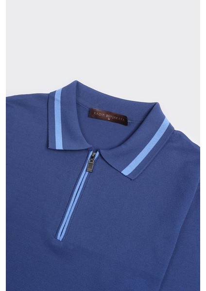 Fermuarlı Polo Yaka Kısa Kol Erkek T-Shirt