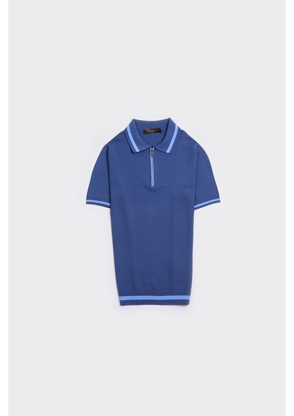 Fermuarlı Polo Yaka Kısa Kol Erkek T-Shirt fırsatları