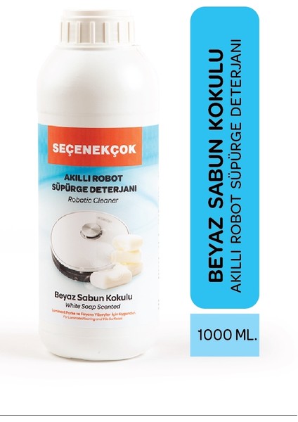 Seçenekçok Robot Süpürge Deterjanı Beyaz Sabun Kokulu 1000 ml