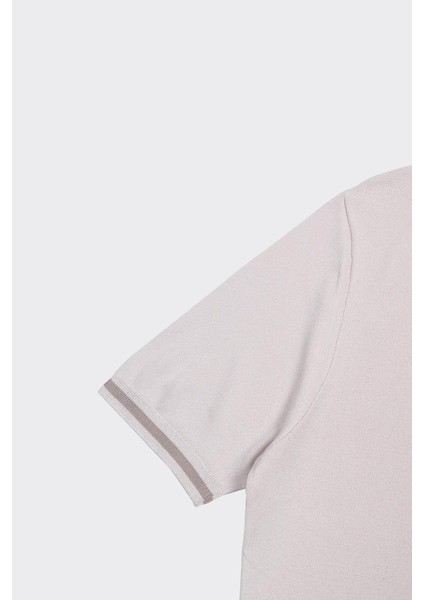 Fermuarlı Polo Yaka Kısa Kol Erkek T-Shirt fiyatları