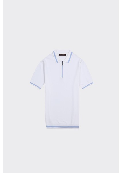 Fermuarlı Polo Yaka Kısa Kol Erkek T-Shirt fiyatları