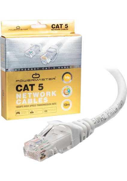 Kablo Cat5 10 Metre Gri Kutulu (K246)