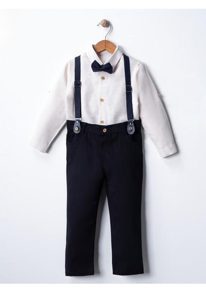 Erkek Bebek&çocuk Takım Elbise Papyon ve Salopetli 4'lü Set