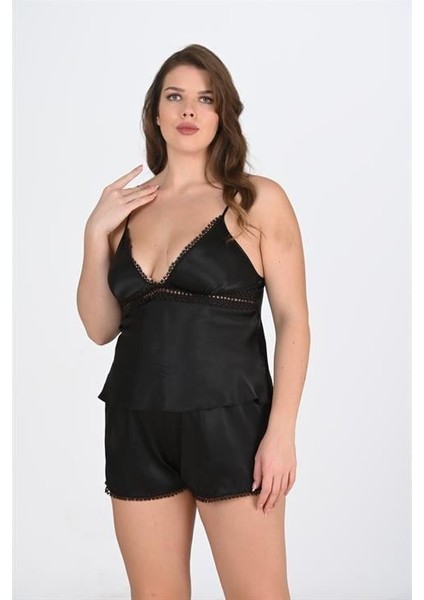 Aria's Closet Büyük Beden Siyah Şort Takımı fiyatları