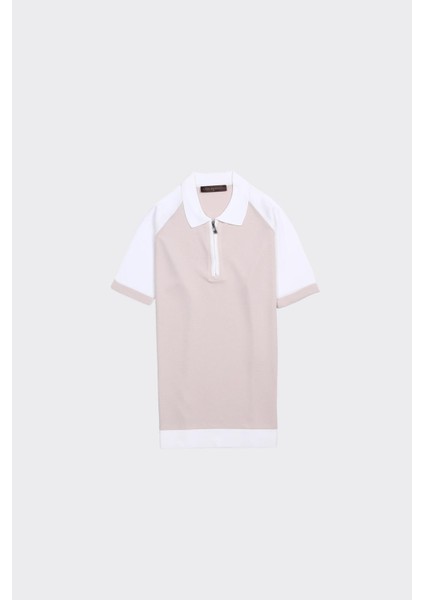 Fermuarlı Polo Yaka Kısa Kol Erkek T-Shirt fiyatları