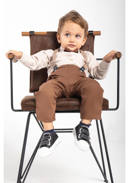 Erkek Bebek&çocuk Takım Elbise Papyon ve Salopetli 4'lü Set