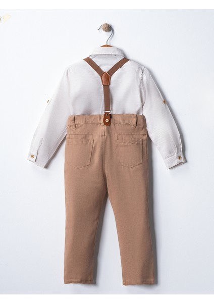 Erkek Bebek&çocuk Takım Elbise Papyon ve Salopetli 4'lü Set
