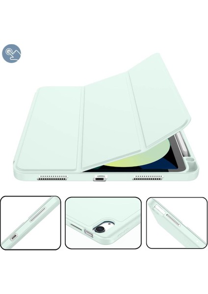 Apple iPad 10. Nesil 10.9 2022 Kılıf Kalem Bölmeli Smart Case A2696 A2757 A2777