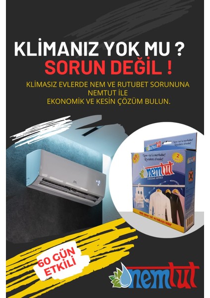 Rutubet Giderici Nem Emici Koku Küf ve Korozyon Önleyici 1 Kutu 2 Paket 1 kg