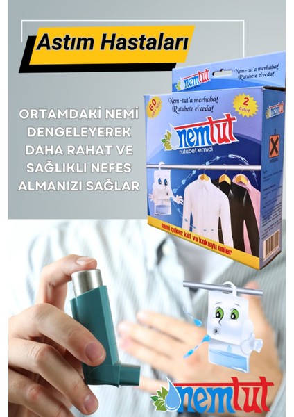 Rutubet Giderici Nem Emici Koku Küf ve Korozyon Önleyici 1 Kutu 2 Paket 1 kg