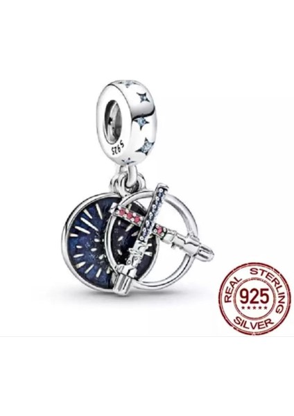 Star Wars Jedi Kılıcı 925 Ayar Gümüş Charm