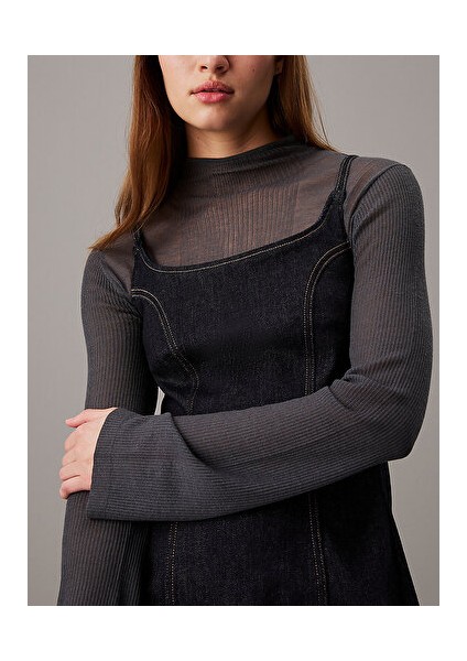 Slıp Mını Denım Dress fırsatları