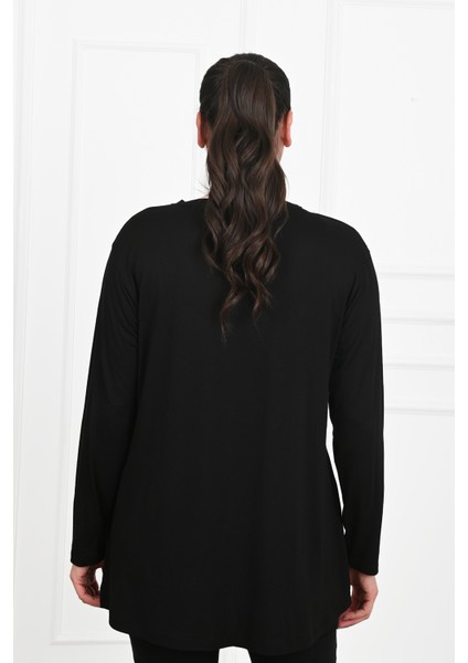 Kadın Düğme Detaylı Büyük Beden Bluz 1376-23 fırsatları