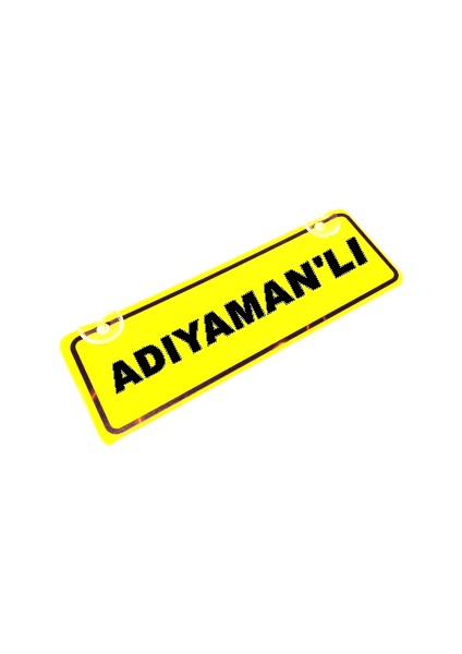 Adıyaman 'li Yazılı Sarı Dekor Plaka Sök Tak Pratik Yeni Nesil